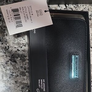 London Fog Black Zip-Around Wallet